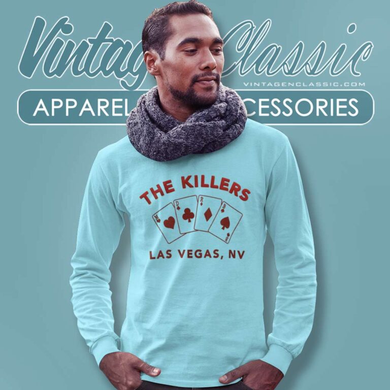 The Killers Playing Cards Las Vegas Long Sleeve Tee The Killers Playing Cards Las Vegas Long Sleeve Tee