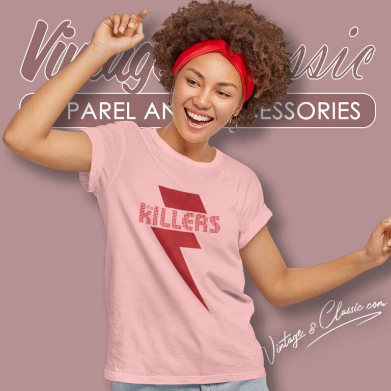 The Killers Rock Band Red Bolt Women TShirt The Killers Rock Band Red Bolt Women TShirt