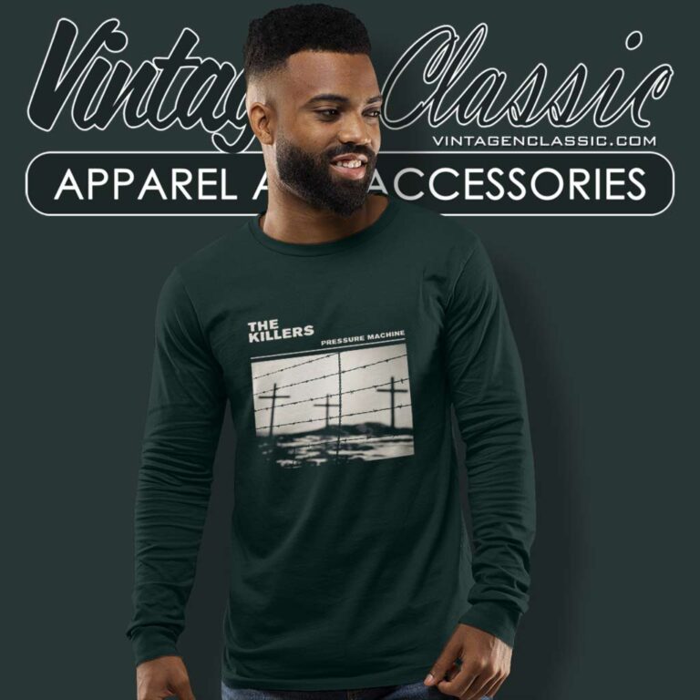 The Killers Shirt Pressure Machine Barbed Wire Long Sleeve Tee The Killers Shirt Pressure Machine Barbed Wire Long Sleeve Tee