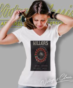 The Killers Shirt Rebel Diamonds Uk Ireland Tour 2024 Poster V Neck TShirt