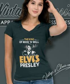 The King Of Rock And Roll Elvis Presley V Neck TShirt