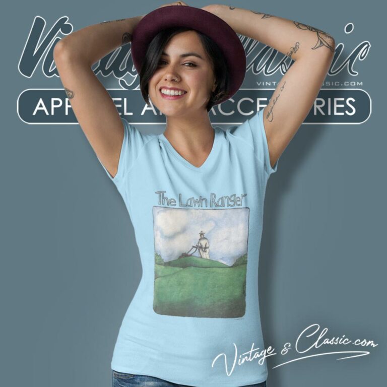 The Lawn Ranger Far Side Gary Larson Comic V Neck TShirt The Lawn Ranger Far Side Gary Larson Comic V Neck TShirt