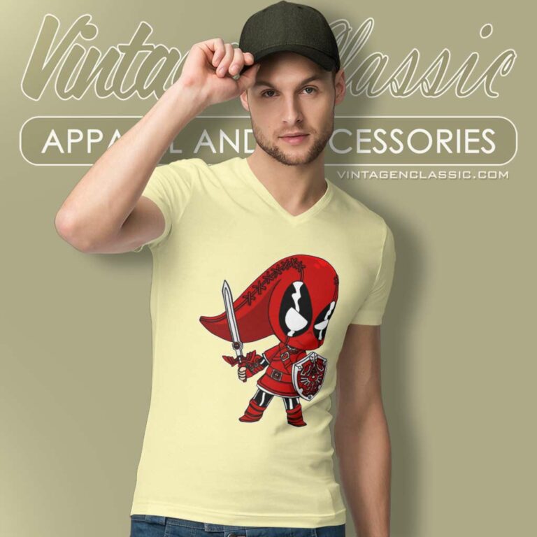 The Legend Of Zelda Deadpool V Neck TShirt The Legend Of Zelda Deadpool V Neck TShirt