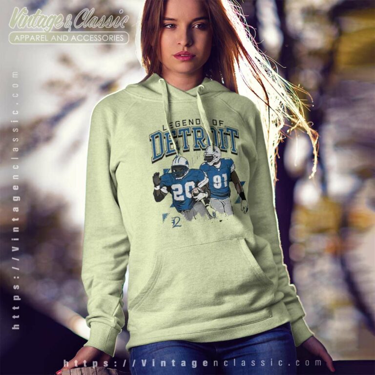 The Legends Of Detroit Lions Calvin Johnson And Barry Sanders Hoodie The Legends Of Detroit Lions Calvin Johnson And Barry Sanders Hoodie