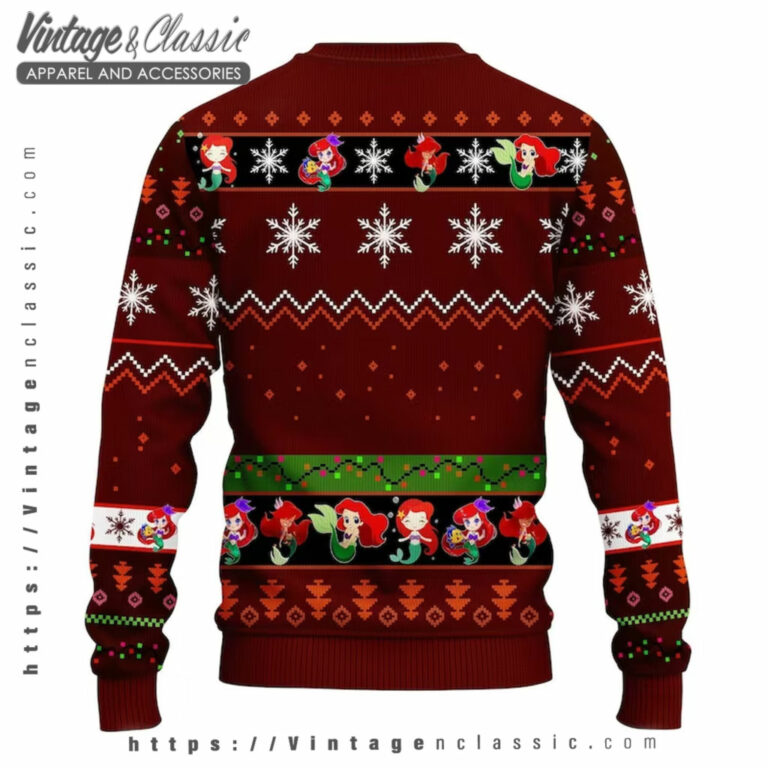 The Little Mermaid Ugly Christmas Sweater back Ugly Sweater The Little Mermaid Ugly Christmas Sweater back Ugly Sweater