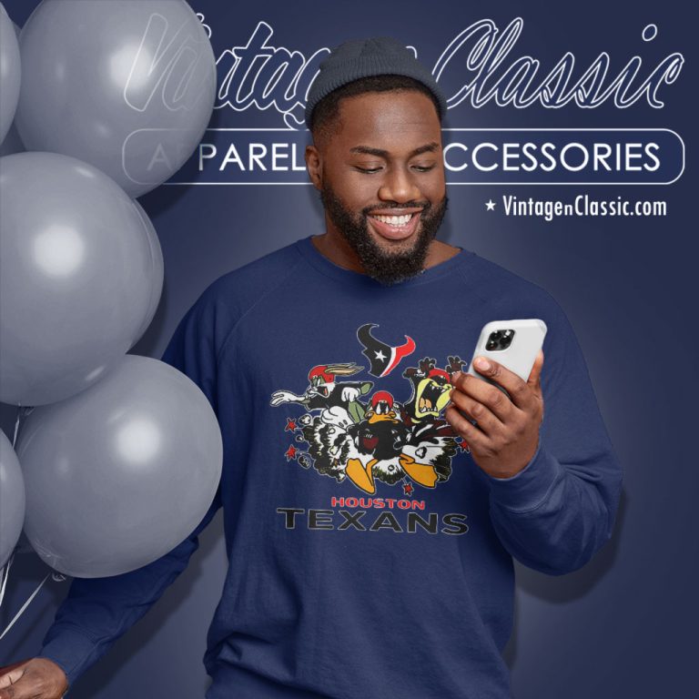 The Looney Tunes Team Houston Texans Sweatshirt The Looney Tunes Team Houston Texans Sweatshirt