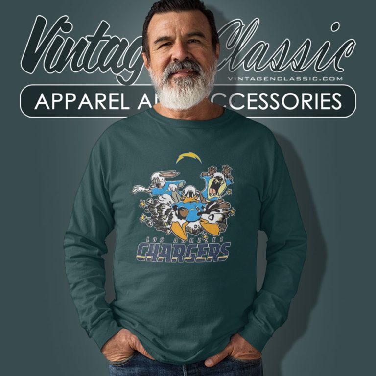The Looney Tunes Team Los Angeles Chargers Long Sleeve Tee The Looney Tunes Team Los Angeles Chargers Long Sleeve Tee