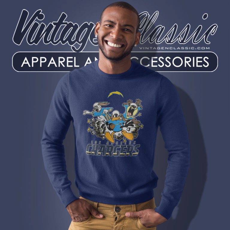 The Looney Tunes Team Los Angeles Chargers Sweatshirt The Looney Tunes Team Los Angeles Chargers Sweatshirt