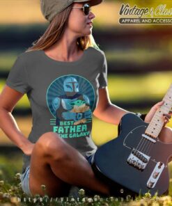 The Mandalorian And Grogu Best Father In The Galaxy Women TShirt