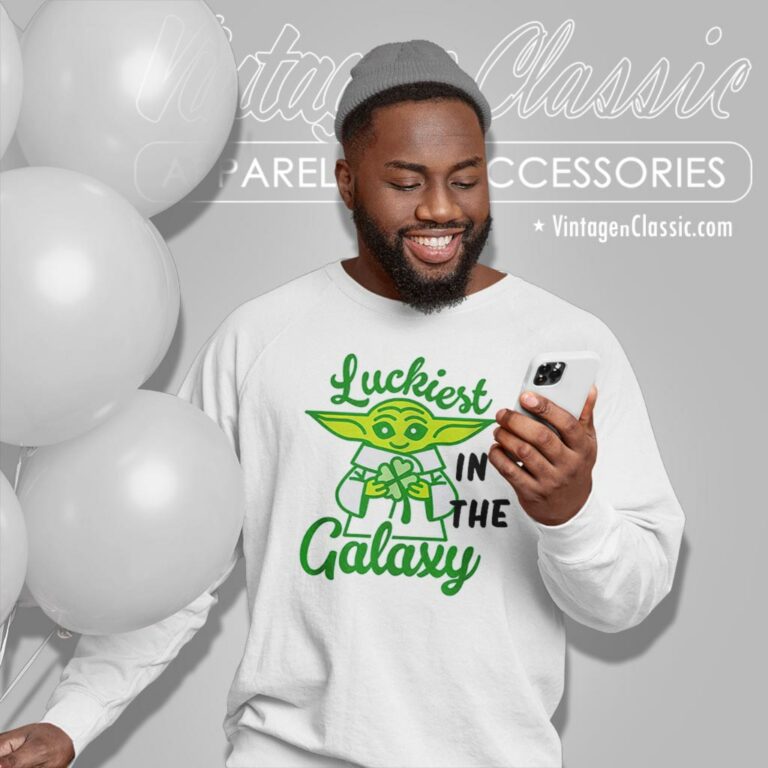 The Mandalorian St Patricks Day Grogu Luckiest In The Galaxy Sweatshirt The Mandalorian St Patricks Day Grogu Luckiest In The Galaxy Sweatshirt