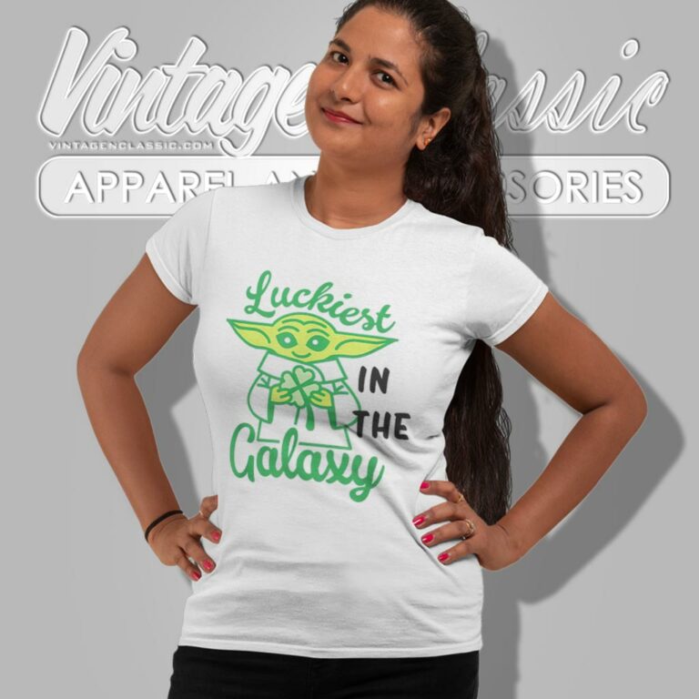 The Mandalorian St Patricks Day Grogu Luckiest In The Galaxy Women T Shirt The Mandalorian St Patricks Day Grogu Luckiest In The Galaxy Women T Shirt