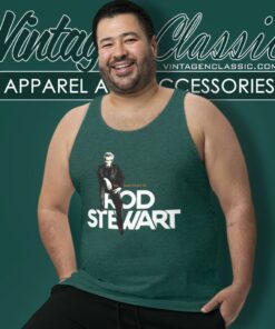 The Many Face Of Rod Stewart Tank Top Racerback