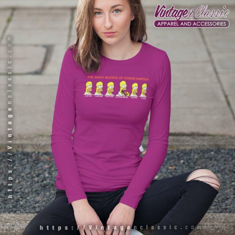 The Many Moods Of Homer Simpson Long Sleeve Tee 1 The Many Moods Of Homer Simpson Long Sleeve Tee 1