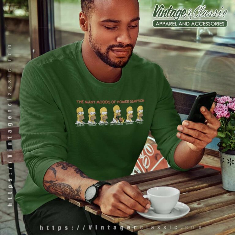 The Many Moods Of Homer Simpson Sweatshirt 1 The Many Moods Of Homer Simpson Sweatshirt 1