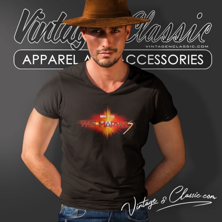 The Marvels Logo Shirt Captain Marvel 2 V Neck TShirt The Marvels Logo Shirt Captain Marvel 2 V Neck TShirt