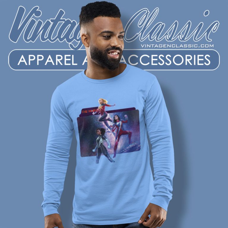 The Marvels Poster Shirt Captain Marvel 2 Long Sleeve Tee The Marvels Poster Shirt Captain Marvel 2 Long Sleeve Tee