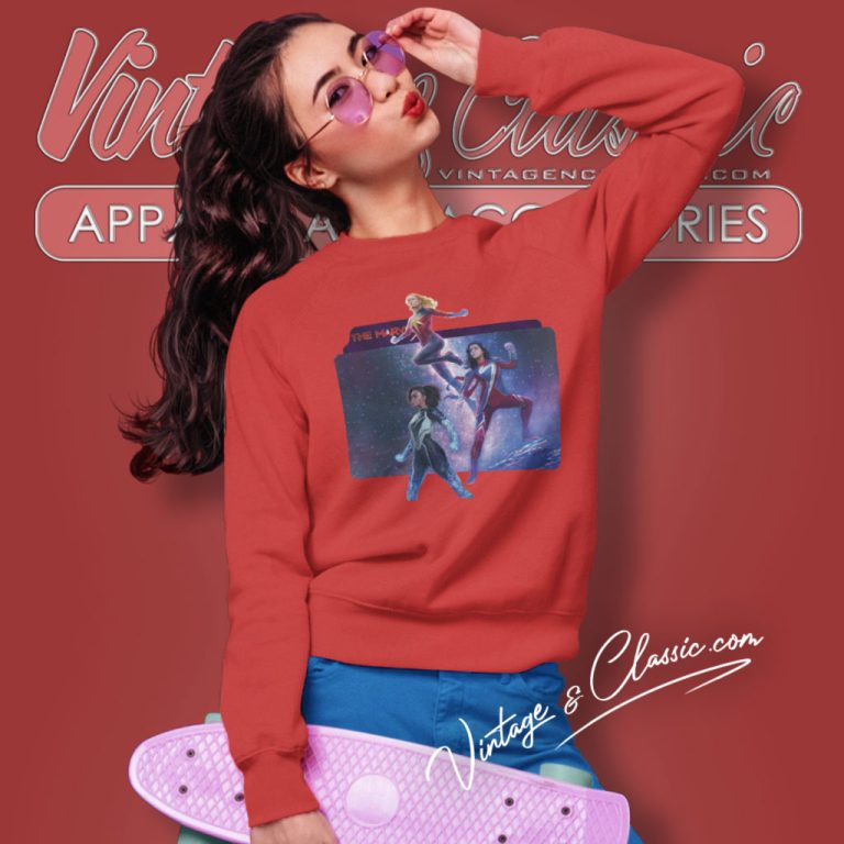 The Marvels Poster Shirt Captain Marvel 2 Sweatshirt The Marvels Poster Shirt Captain Marvel 2 Sweatshirt