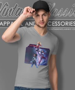 The Marvels Poster Shirt Captain Marvel 2 V Neck TShirt