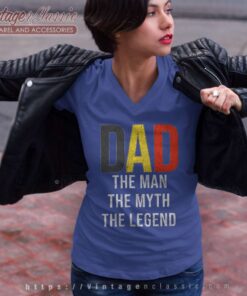 The Men The Myth The Legend Belgium Dad V Neck TShirt