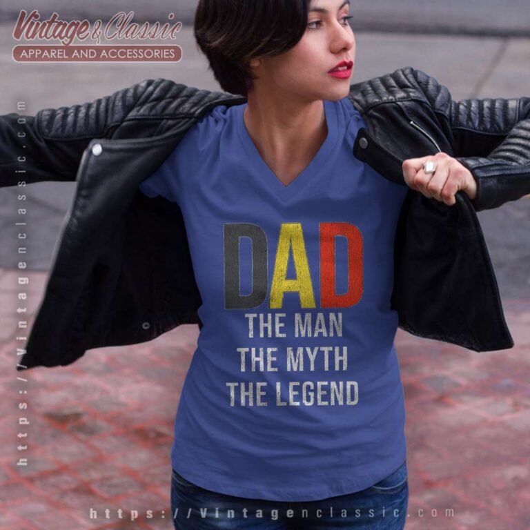The Men The Myth The Legend Belgium Dad V Neck TShirt The Men The Myth The Legend Belgium Dad V Neck TShirt