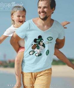 The Mickey Mouse New York Jets V Neck TShirt