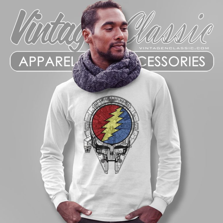 The Millennium Falcon Grateful Dead Star Wars Long Sleeve Tee The Millennium Falcon Grateful Dead Star Wars Long Sleeve Tee