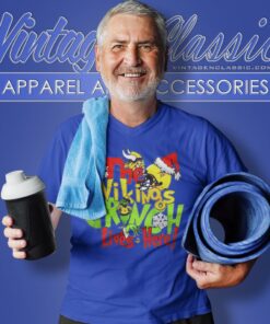 The Minnesota Vikings Grinch Lives Here Merry Christmas V Neck TShirt