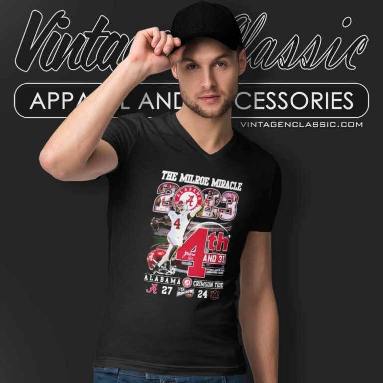 The Miracle 4th And 31 Alabama 2023 V Neck TShirt The Miracle 4th And 31 Alabama 2023 V Neck TShirt