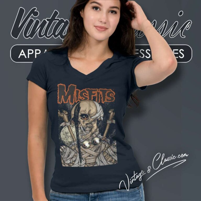 The Misfits Pushead Vampire V Neck TShirt The Misfits Pushead Vampire V Neck TShirt