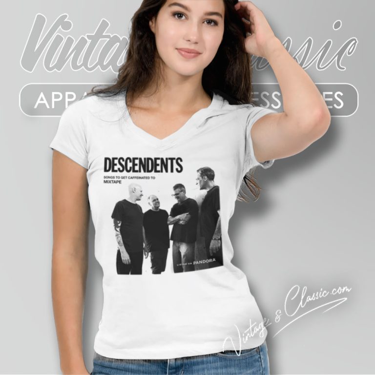 The Mixtape Oldies Punk Descendents V Neck TShirt The Mixtape Oldies Punk Descendents V Neck TShirt
