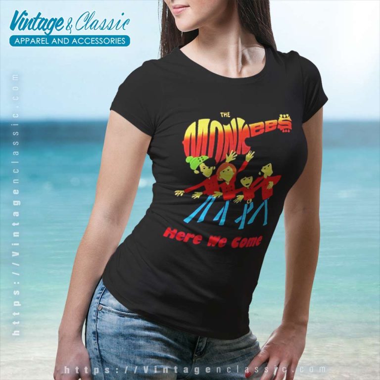 The Monkees Shirt Here We Come Women TShirt The Monkees Shirt Here We Come Women TShirt