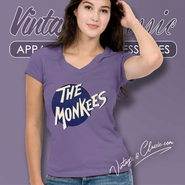 The Monkees Shirt Logo Band V Neck TShirt The Monkees Shirt Logo Band V Neck TShirt