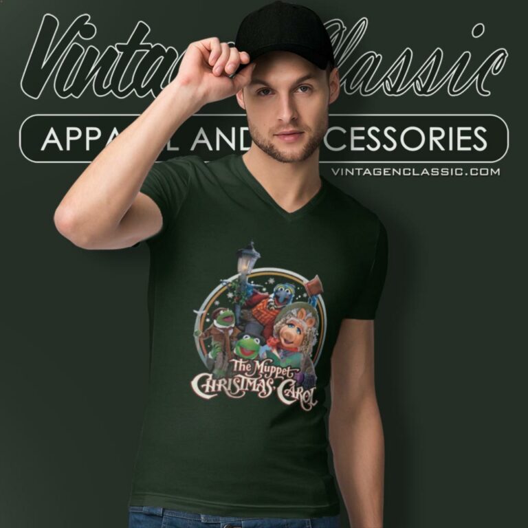 The Muppets Christmas Carol V Neck TShirt The Muppets Christmas Carol V Neck TShirt