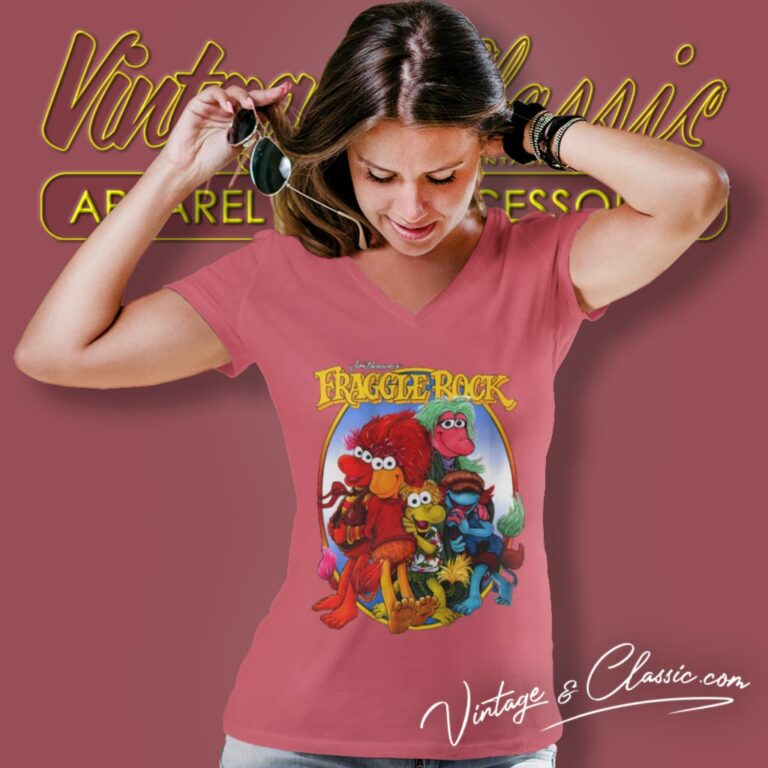 The Muppets Fraggle Rock V Neck TShirt The Muppets Fraggle Rock V Neck TShirt