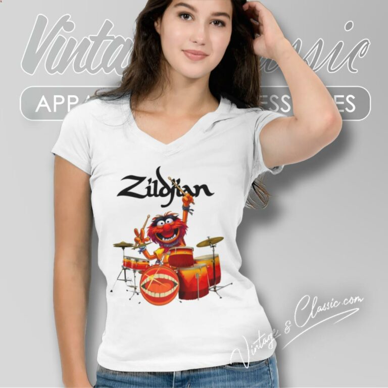 The Muppets Shirt Animal Drum Player V Neck TShirt The Muppets Shirt Animal Drum Player V Neck TShirt