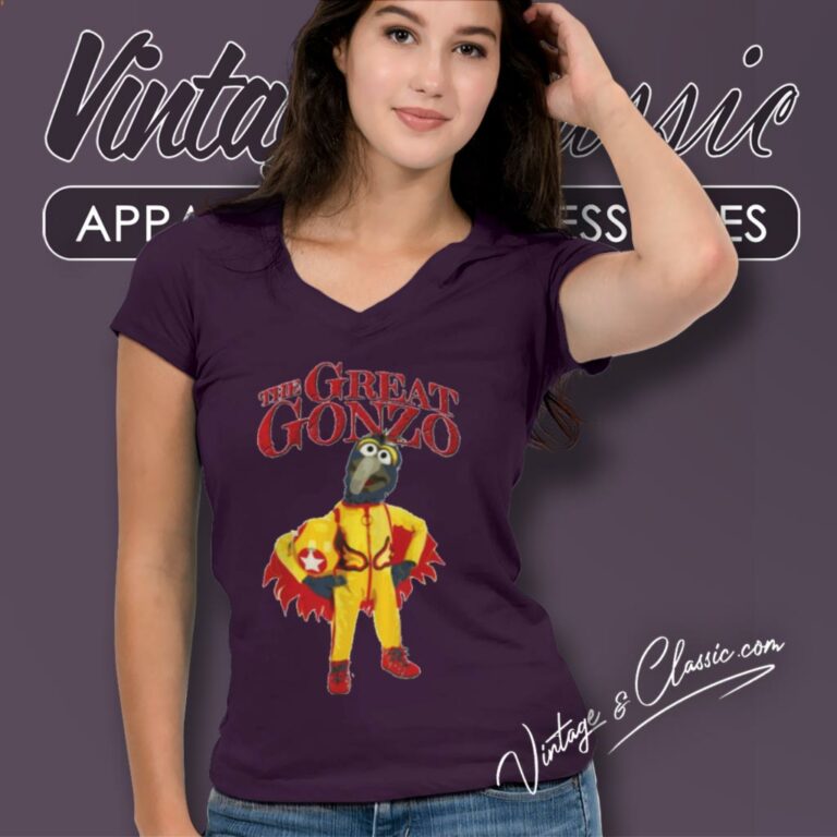 The Muppets Shirt The Great Gonzo V Neck TShirt The Muppets Shirt The Great Gonzo V Neck TShirt
