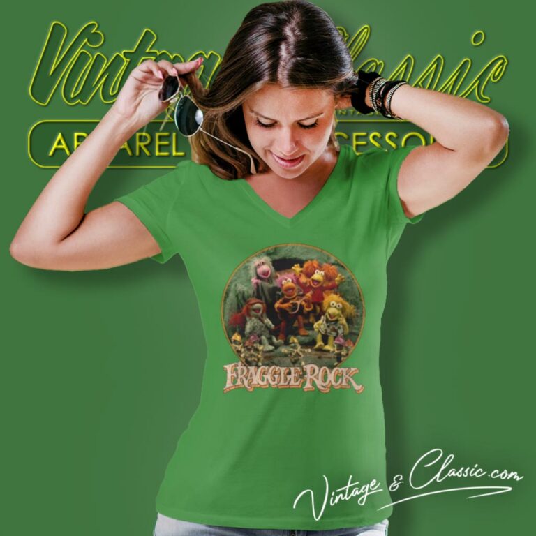 The Muppets Shirt Vintage Fraggle Rock V Neck TShirt The Muppets Shirt Vintage Fraggle Rock V Neck TShirt