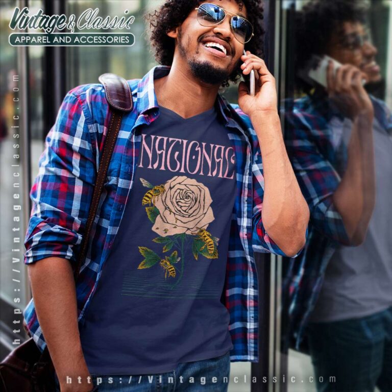 The National Bees And Flower Shirt V Neck TShirt The National Bees And Flower Shirt V Neck TShirt