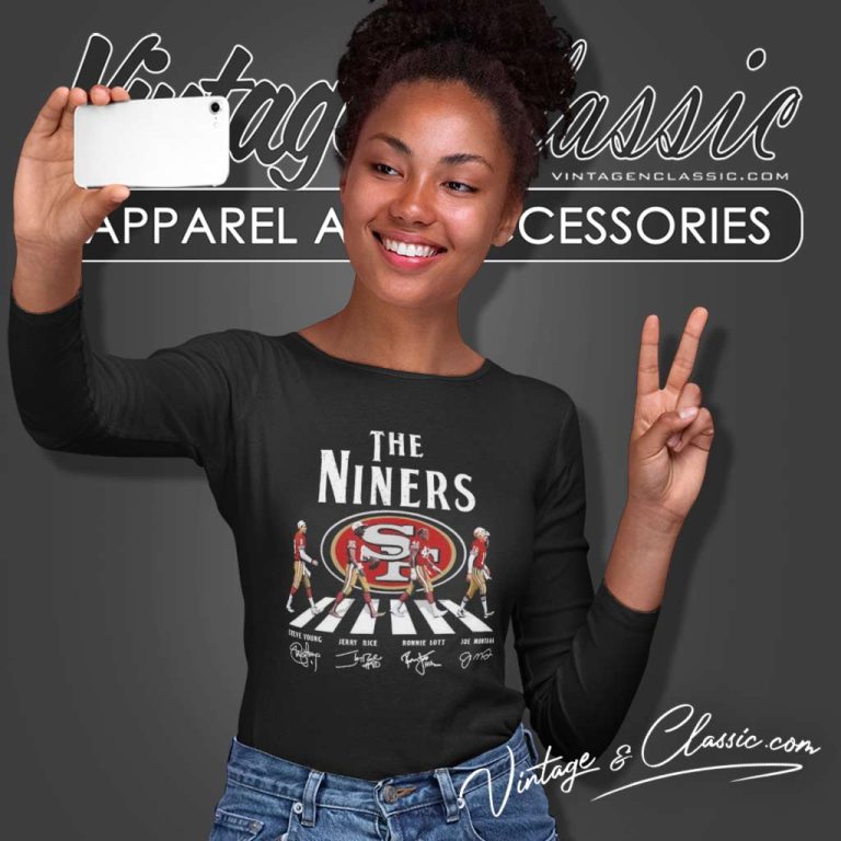 The Niners San Francisco 49ers Cross The Road Signatures 2023 Long Sleeve Tee The Niners San Francisco 49ers Cross The Road Signatures 2023 Long Sleeve Tee