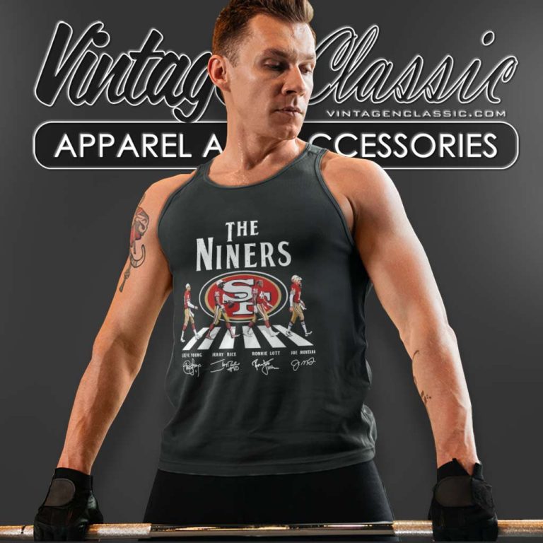 The Niners San Francisco 49ers Cross The Road Signatures 2023 Tank Top Racerback The Niners San Francisco 49ers Cross The Road Signatures 2023 Tank Top Racerback