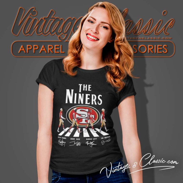 The Niners San Francisco 49ers Cross The Road Signatures 2023 Women TShirt The Niners San Francisco 49ers Cross The Road Signatures 2023 Women TShirt