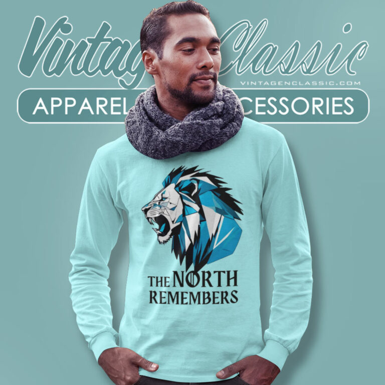 The North Remembers Detroit Lions Long Sleeve Tee The North Remembers Detroit Lions Long Sleeve Tee