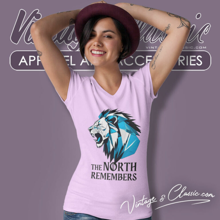 The North Remembers Detroit Lions V Neck TShirt The North Remembers Detroit Lions V Neck TShirt