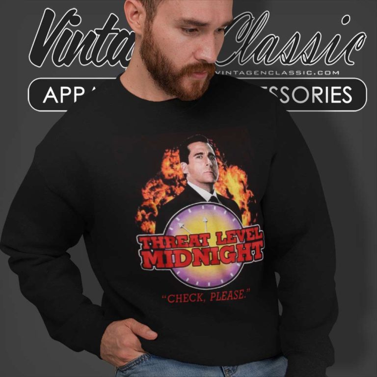 The Office Threat Level Midnight Check Please Sweatshirt The Office Threat Level Midnight Check Please Sweatshirt