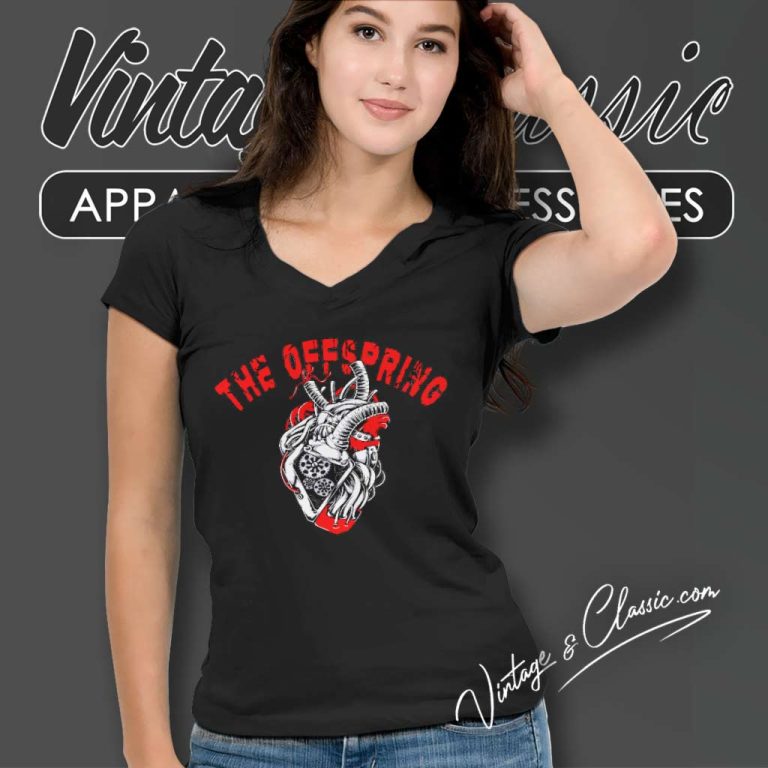 The Offspring Shirt Heart Machine V Neck TShirt The Offspring Shirt Heart Machine V Neck TShirt