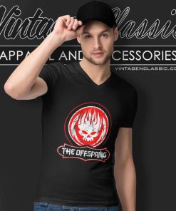 The Offspring Skull Logo V Neck TShirt