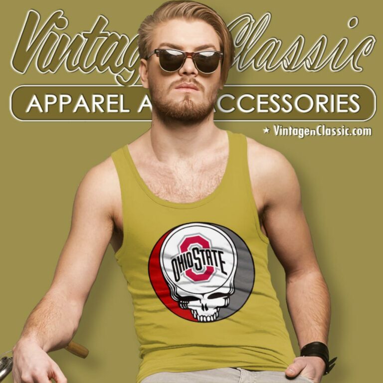 The Ohio State University Grateful Dead Steal Your Face Tank Top Racerback The Ohio State University Grateful Dead Steal Your Face Tank Top Racerback