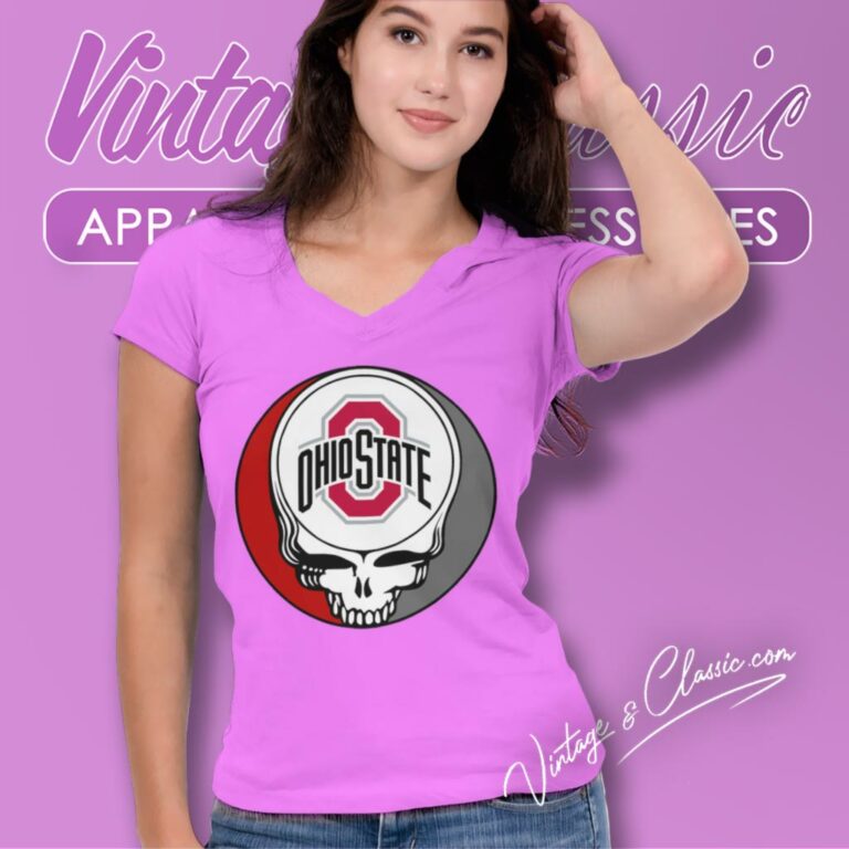 The Ohio State University Grateful Dead Steal Your Face V Neck TShirt The Ohio State University Grateful Dead Steal Your Face V Neck TShirt
