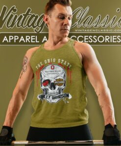 The Ohio State University Harley Davidson Skull Tank Top Racerback