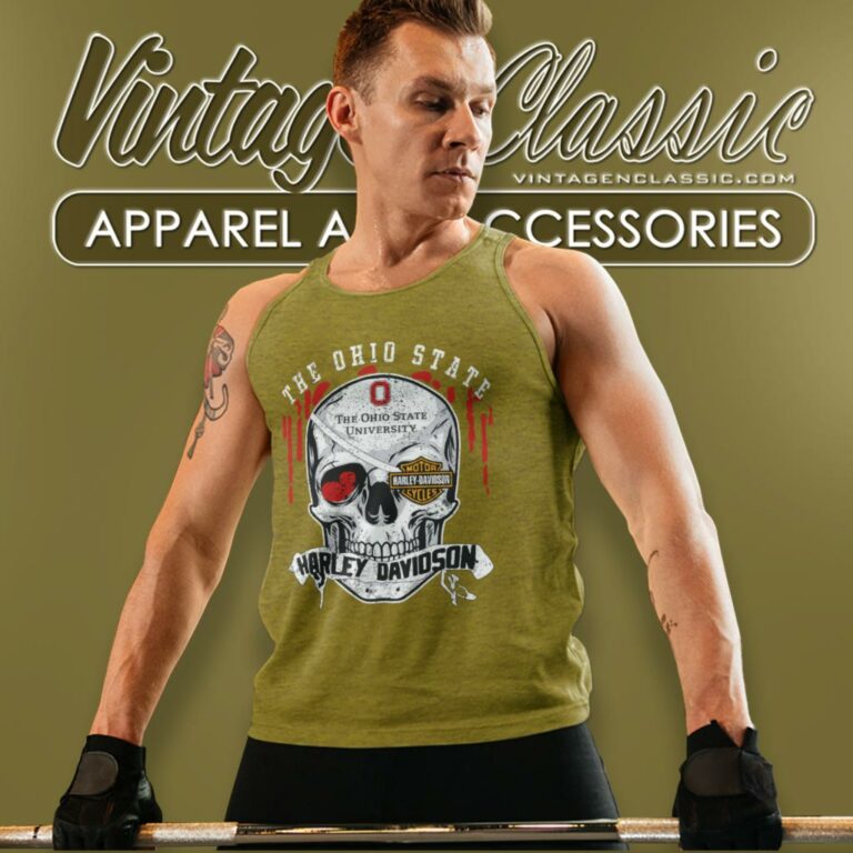 The Ohio State University Harley Davidson Skull Tank Top Racerback The Ohio State University Harley Davidson Skull Tank Top Racerback